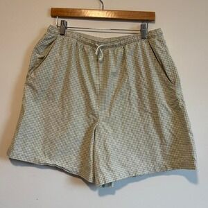 VTG cotton green and white gingham women's boxer shorts